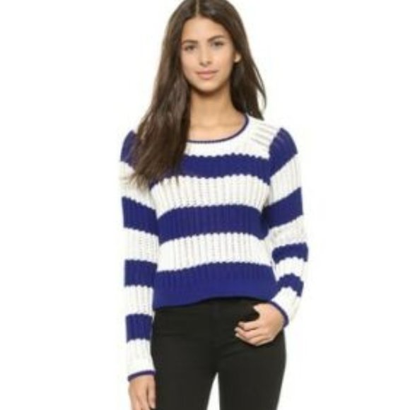 Elizabeth and James High Slit Stripe Sweater